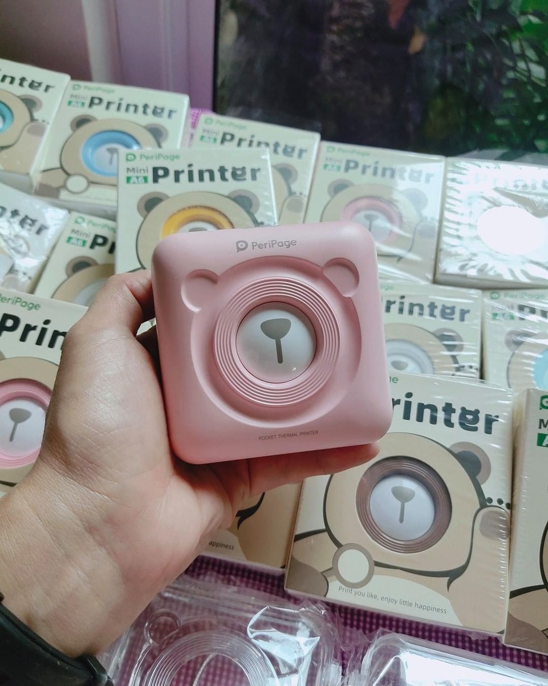  Cámara térmica rosa mini impresora térmica portátil