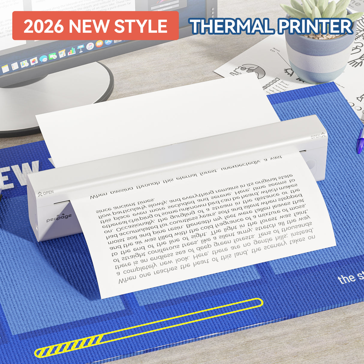 PeriPage P85 Portable Thermal Printer HD【Support A4 and Tattoo printing】