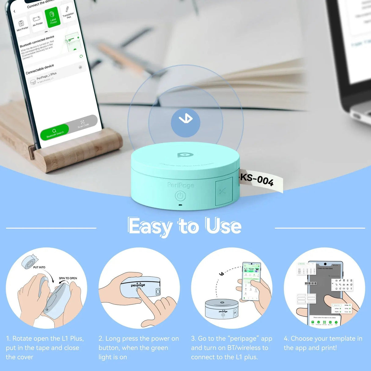 PeriPage L1 Plus Label Maker - PeriPage Official Store