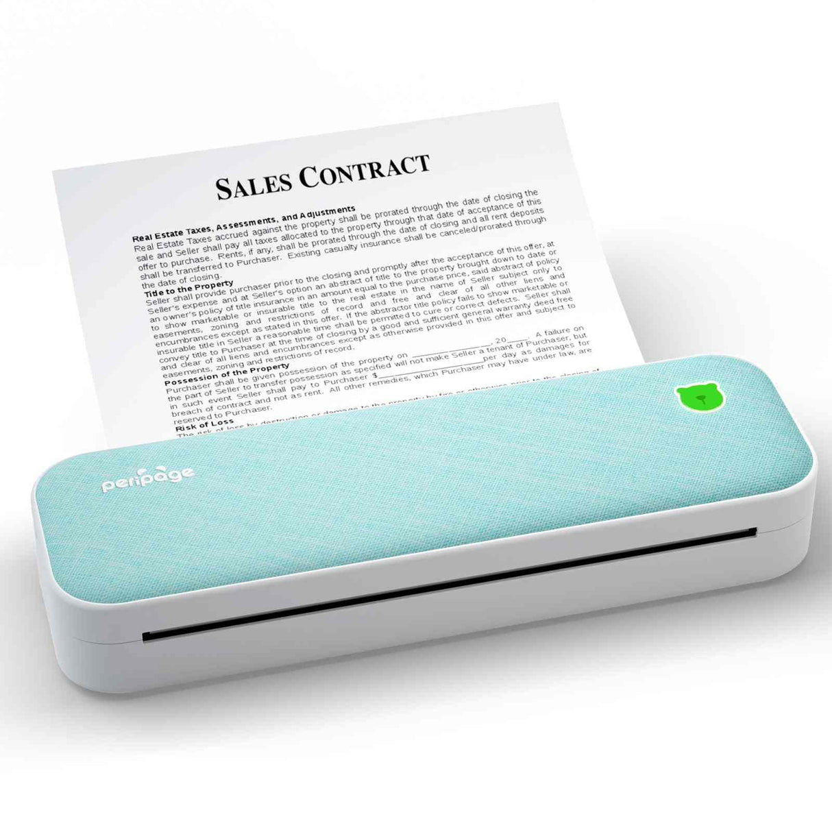 A40 Portable Thermal A4 Printer – 203/304DPI, 2600mAh Battery, Wireless, Inkless