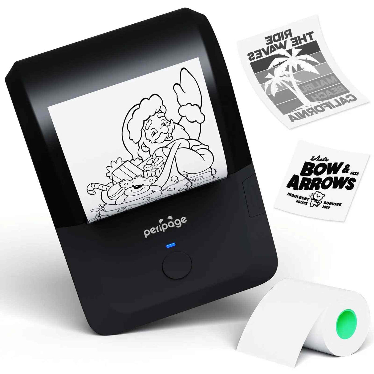 PB20 Bluetooth Label Printer, 2 Inch Portable Picture Thermal Printer, featuring a 3D front view of the product.