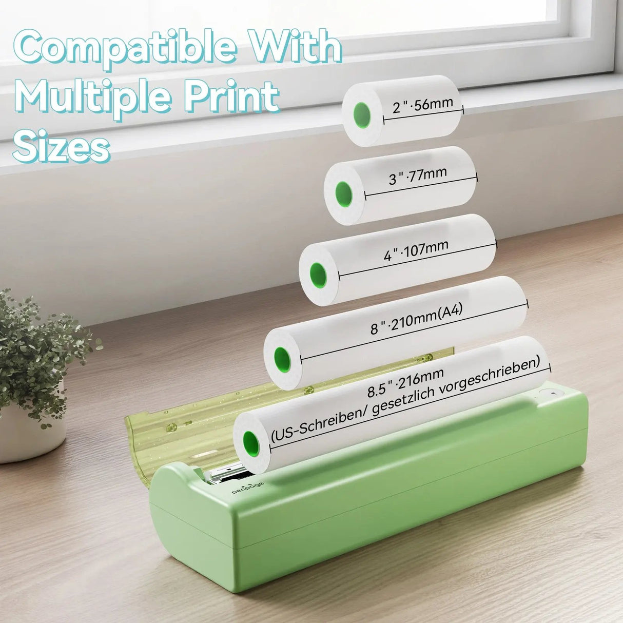 PeriPage P80 wireless thermal printer printing pet photos via Bluetooth connection from smartphone, ideal for instant photo printing at home or outdoors.