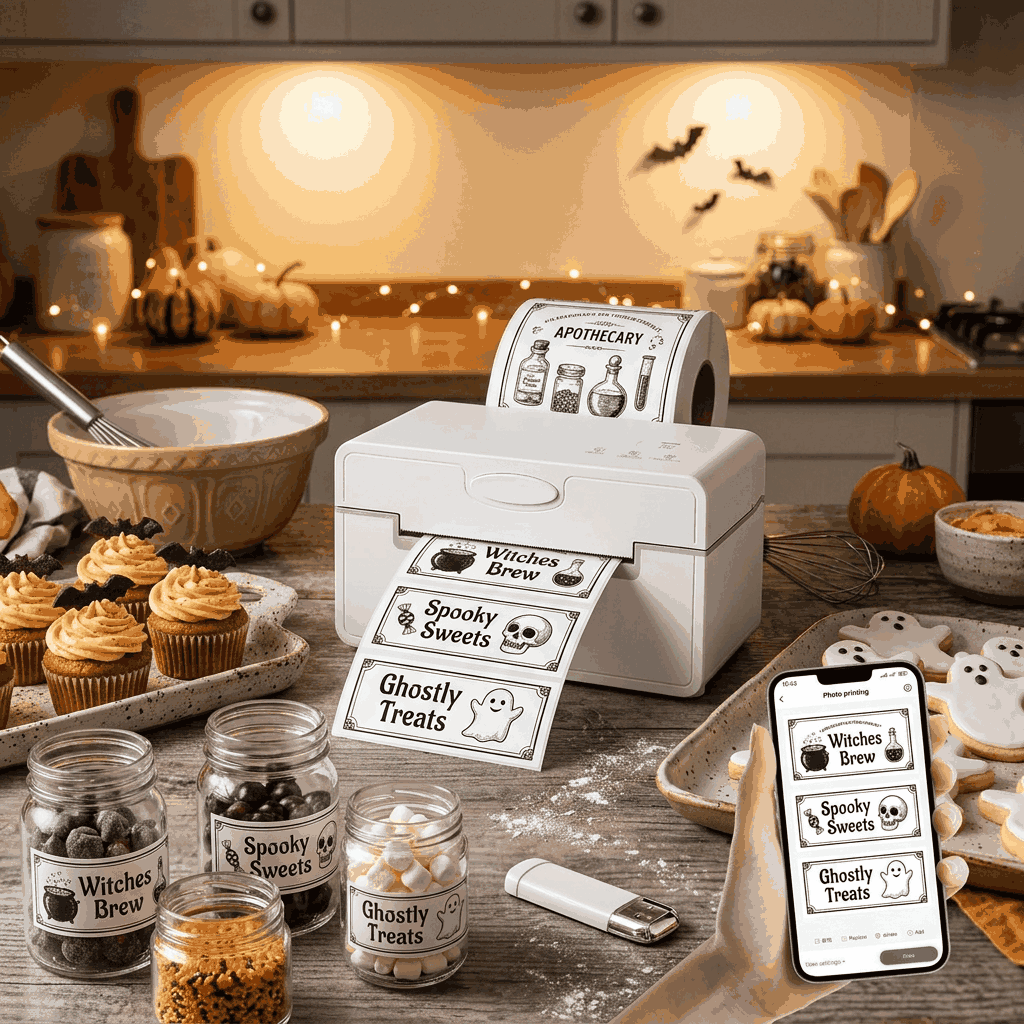 PeriPage PB41 Bluetooth Label Printer Halloween Theme【No Printed Paper】