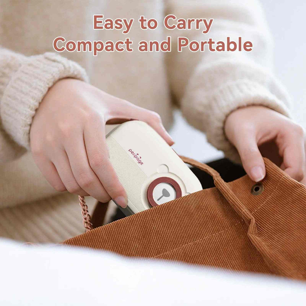 PeriPage A3X Mini Pocket Thermal Printer printing from webpage using mobile app, fast and easy online content printing.