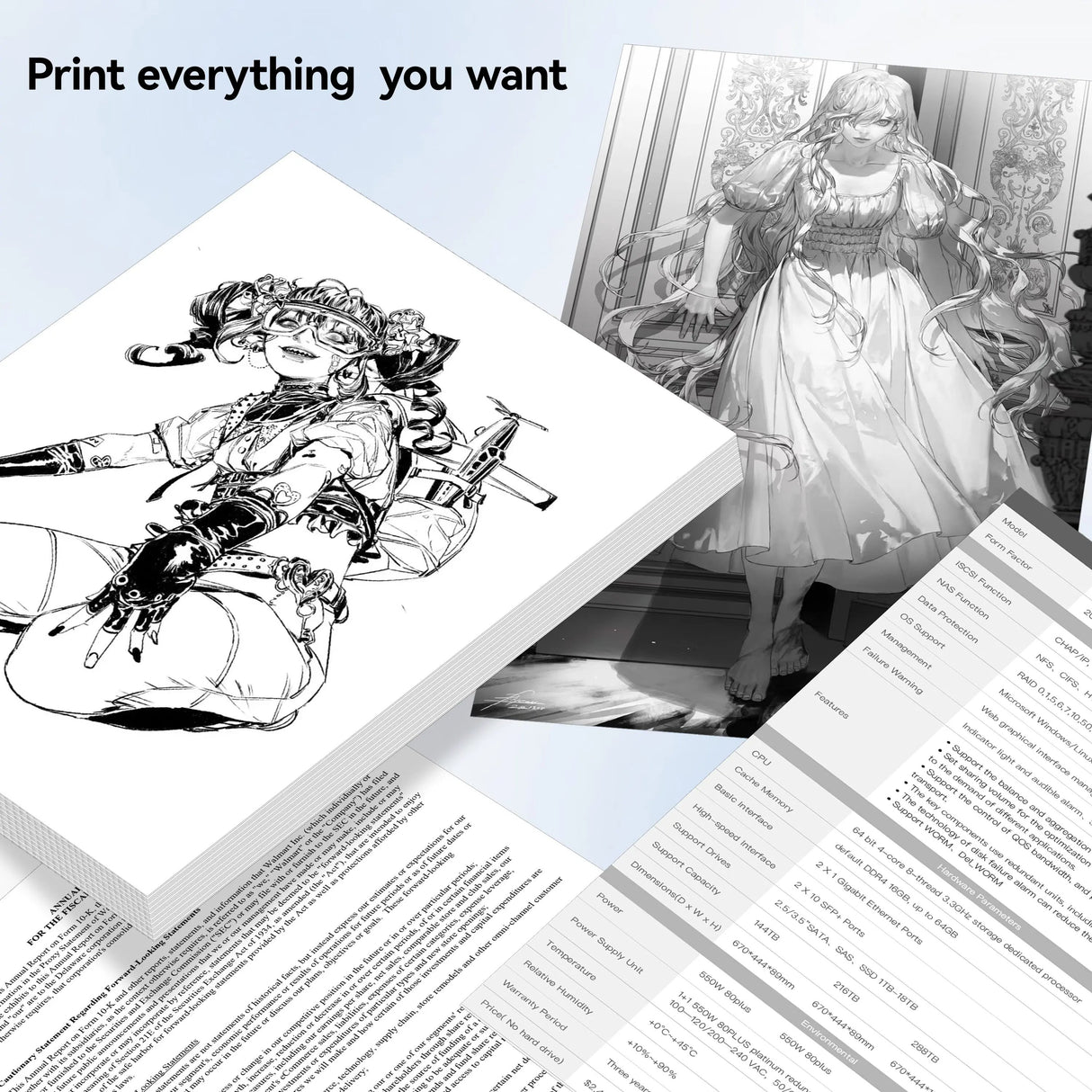 Comparison between thermal paper and PeriPage A4 Transfer Paper showing quick-dry and clear handwriting.