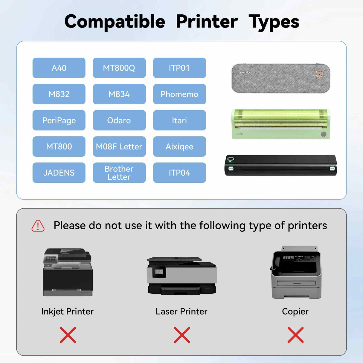 PeriPage A40 thermal paper is designed for reliable performance in various printing applications, ensuring consistent results.