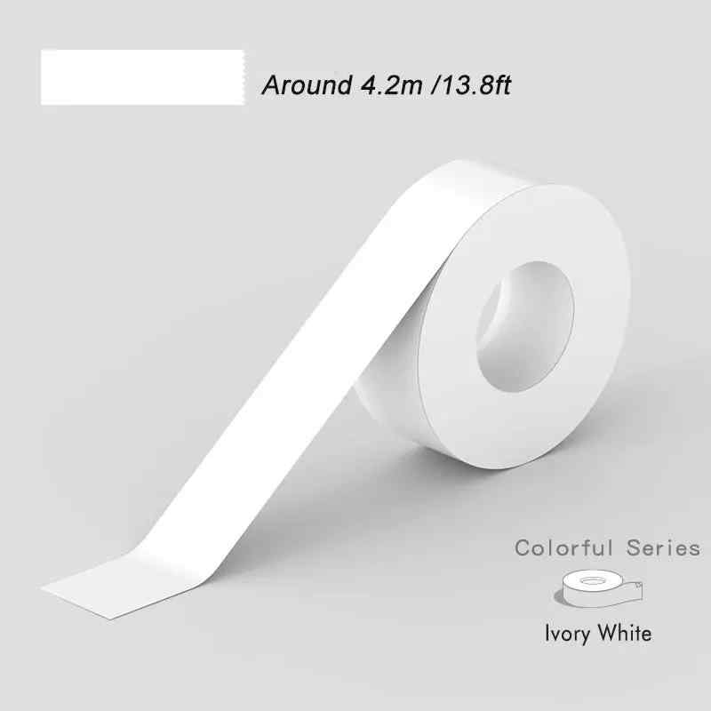 PeriPage P10 white label paper roll 4.2m long, perfect for general use and neat labeling at home or office.