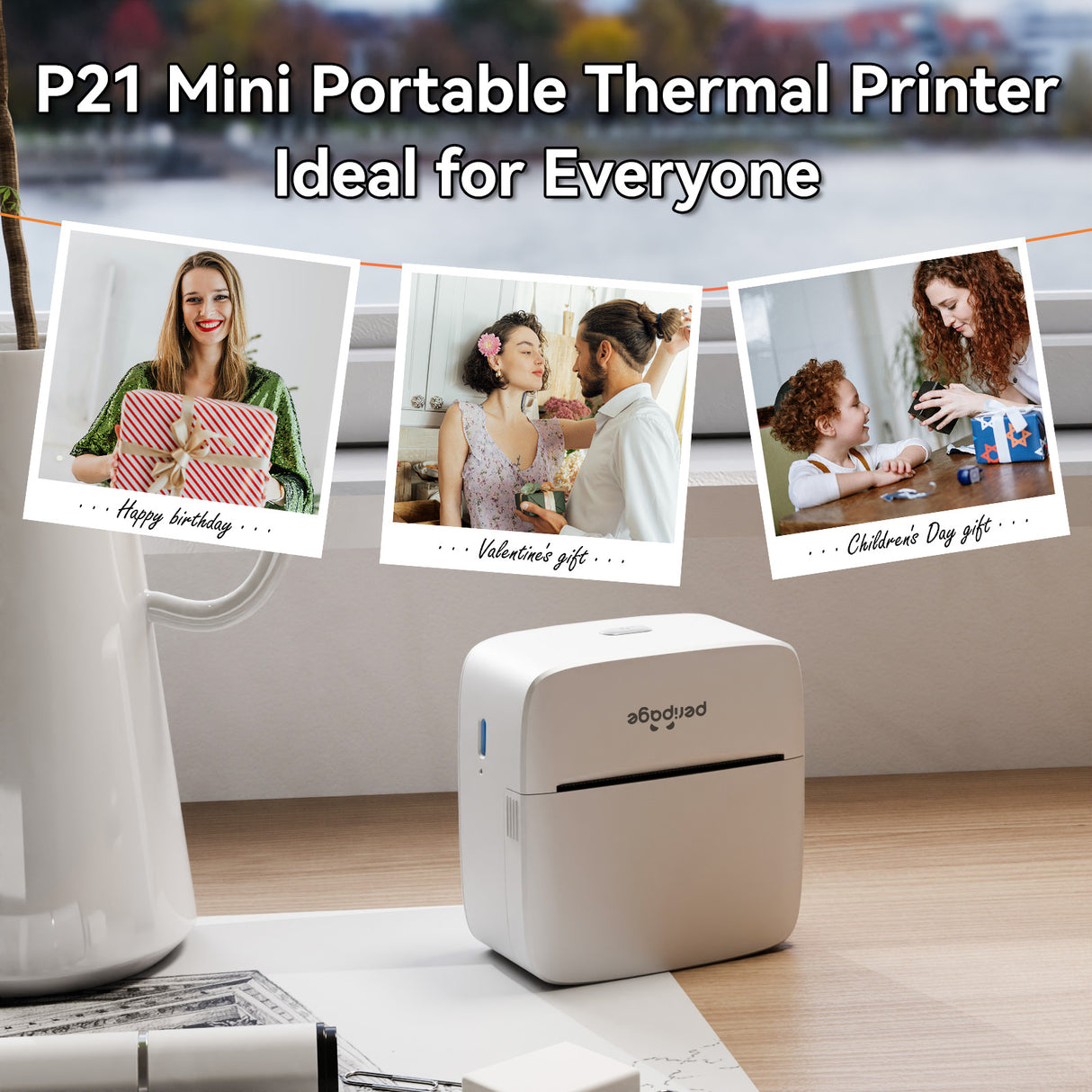 PeriPage P21 mini portable thermal printer makes an ideal gift for birthdays, Valentine's Day, Children's Day, and various special occasions.