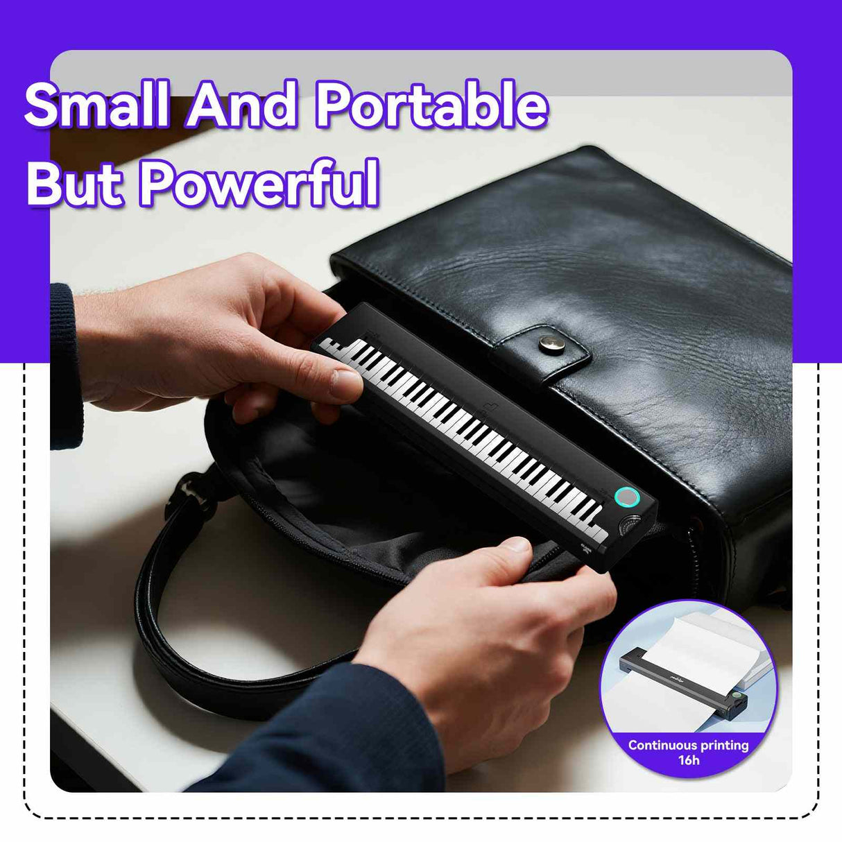 The PeriPage Pino is small and portable but powerful, capable of continuous printing sessions for all your tattoo stencil needs.