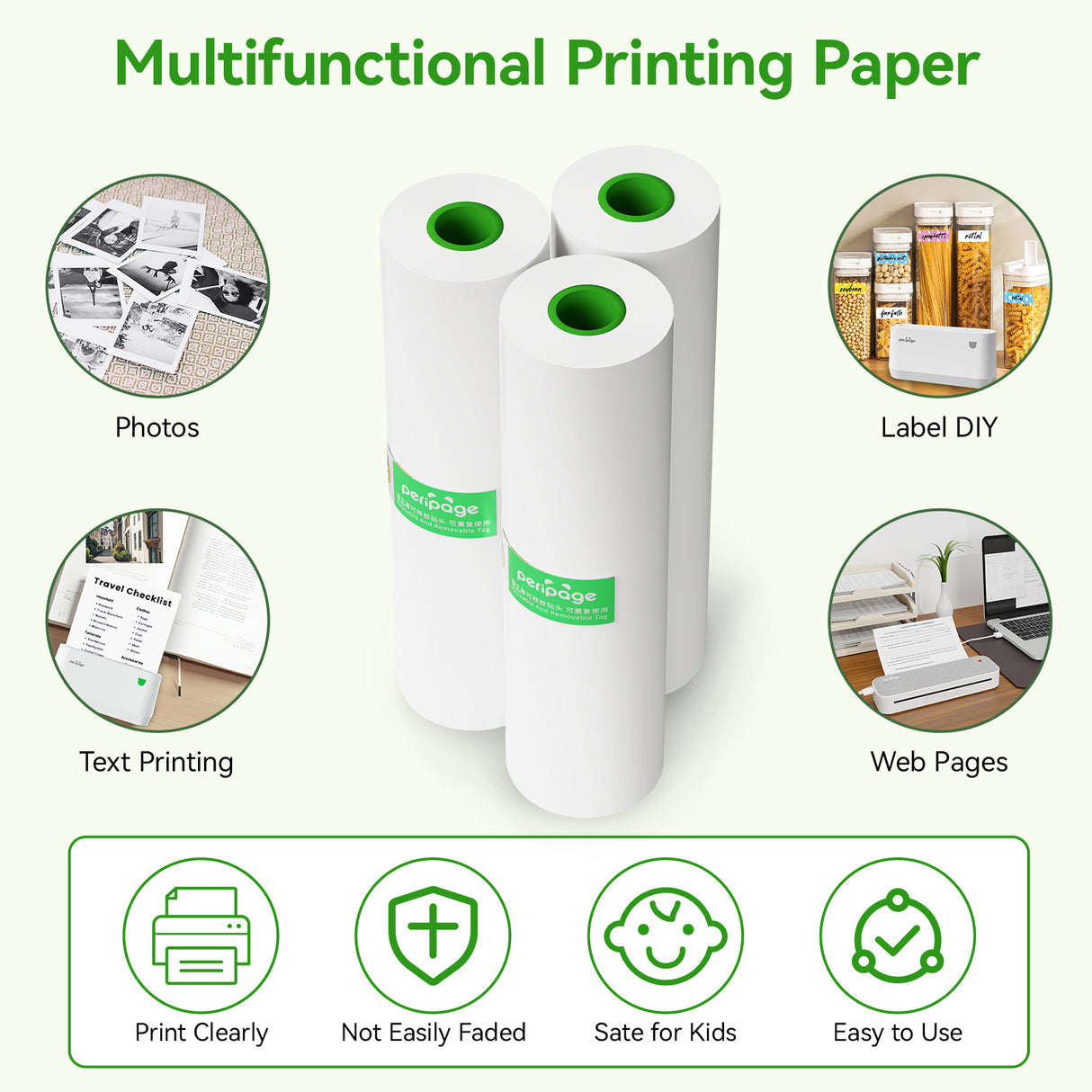 Unleash your creativity and find your purpose with versatile PeriPage thermal paper for all your printing and design needs.