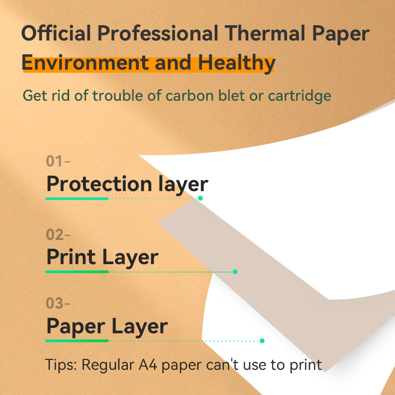 PeriPage A40 Thermal Paper 10 Years Image Time - PeriPage Official Store