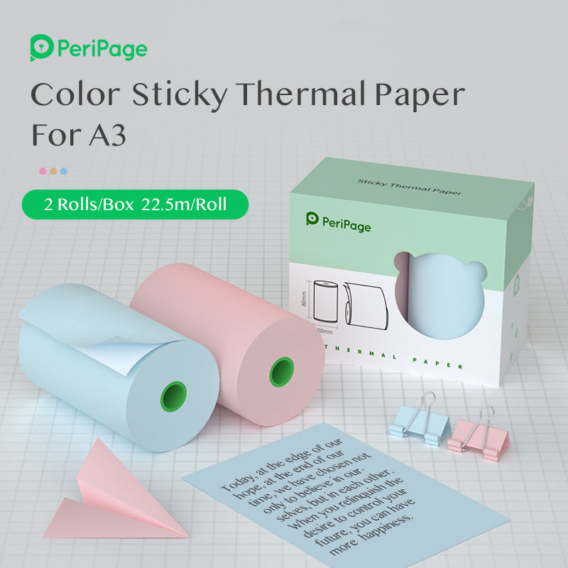 PeriPage A3 80×50mm Thermal Paper 2-Rolls/Box