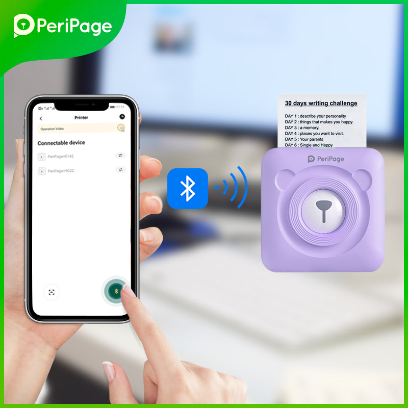 PeriPage 2‘’ A6 Mini Printer Purple - PeriPage Official Store