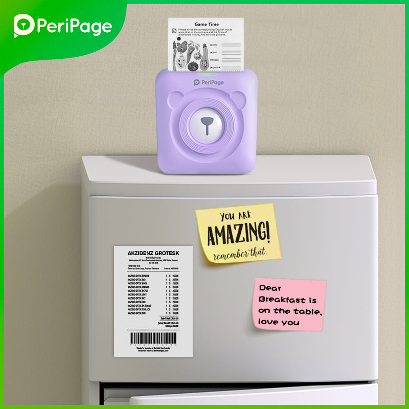 PeriPage 2‘’ A6 Mini Printer Purple - PeriPage Official Store