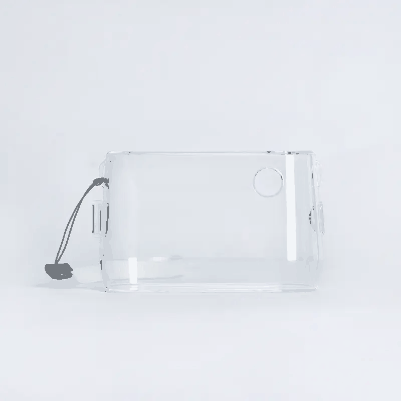 PeriPage A9 Series transparent case with snap-in design and nylon rope for portable printers, providing durable protection