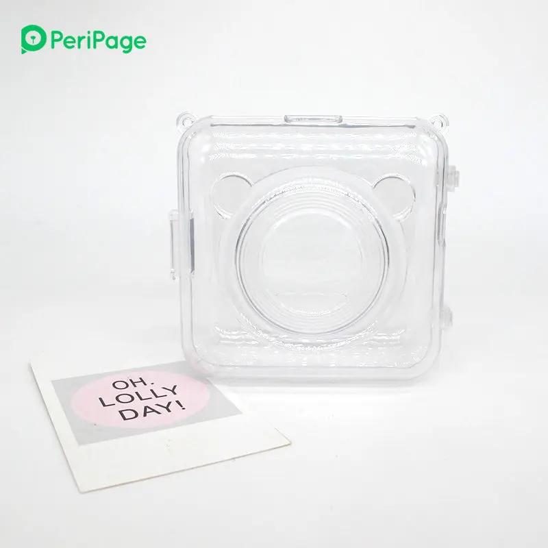 PeriPage A6 Protection Case with easy snap-in design, nylon rope for portability, and clear, protective covering