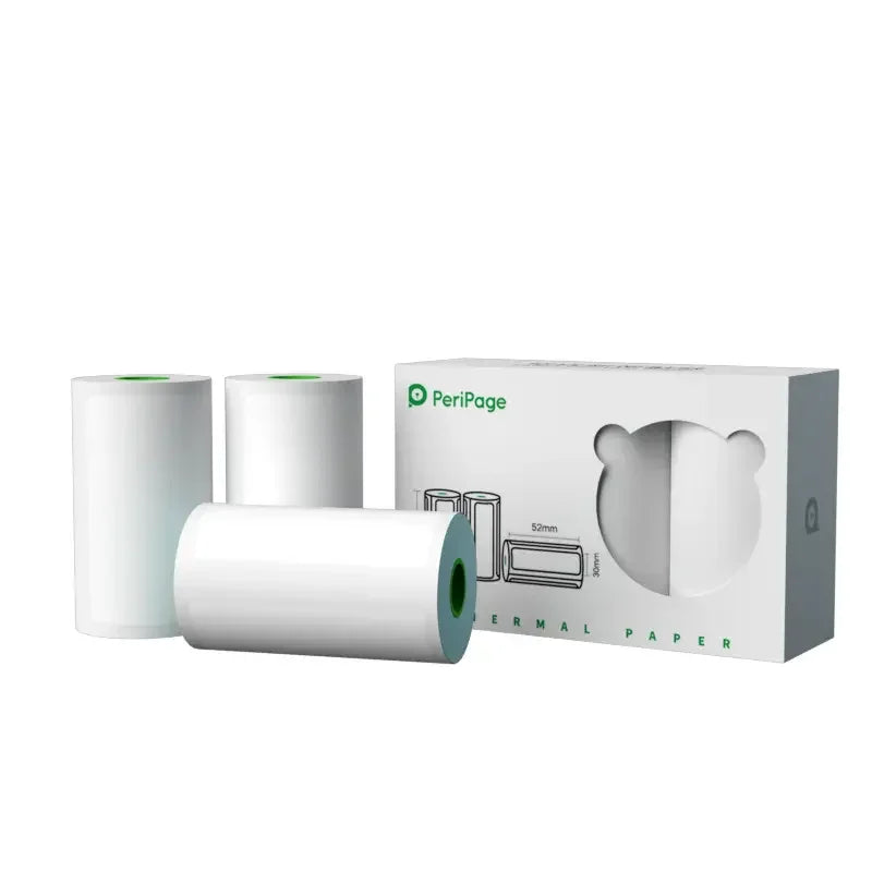 PeriPage A6 30mm Label Sticker with Packaging - High-quality thermal paper rolls, each containing 3 rolls of 30mm labels designed for A6 printers