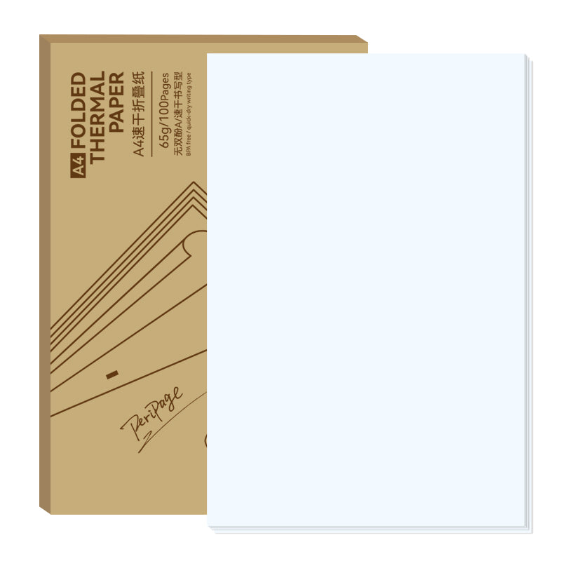 PeriPage A4 Folded Thermal Paper for Smooth Printing and Long-Term Use – 100 Pages