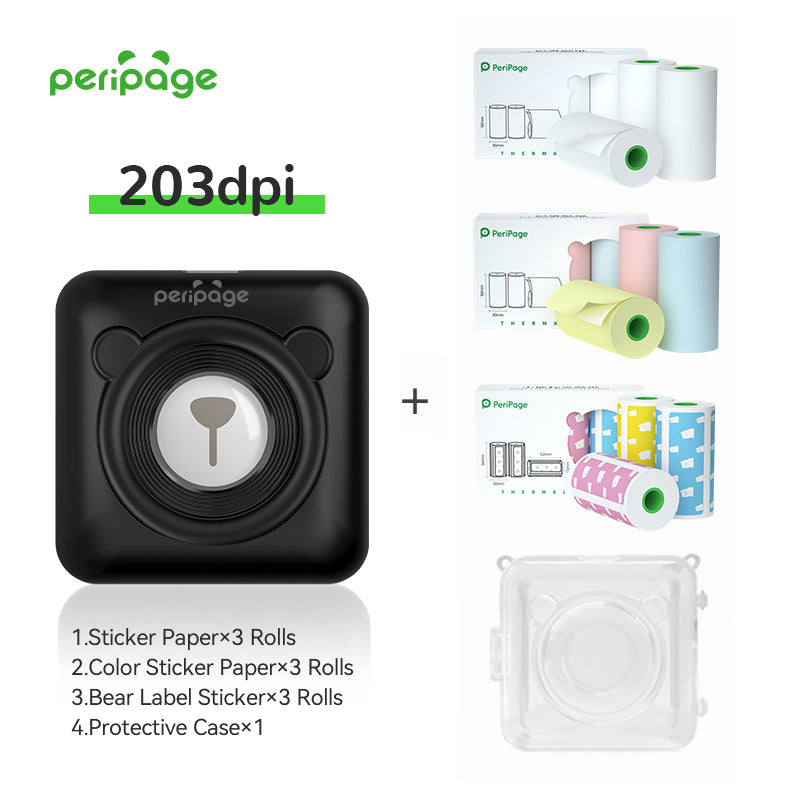 PeriPage A6 Mini Bluetooth Thermal Printer Printing Colorful Notes and Stickers via Mobile App