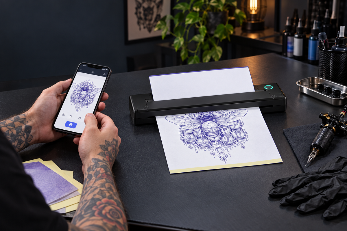 PeriPage Tattoo Stencil Printer Guide for Clean Tattoo Stencil Printing