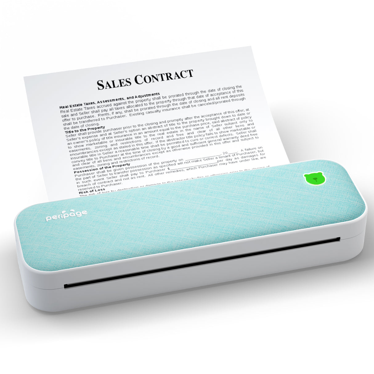 A40 Portable Thermal A4 Printer – 203/304DPI, 2600mAh Battery, Wireless, Inkless