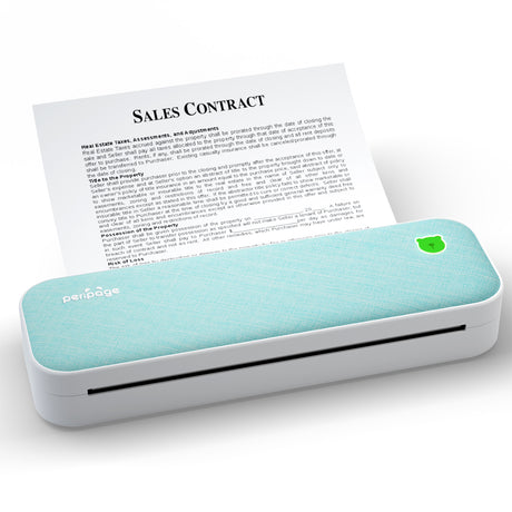 A40 Portable Thermal A4 Printer – 203/304DPI, 2600mAh Battery, Wireless, Inkless