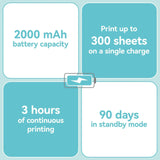 PeriPage P80 wireless portable printer supporting Bluetooth and USB-C connections, compatible with Android, iOS, Windows, Mac, and Chrome OS devices.