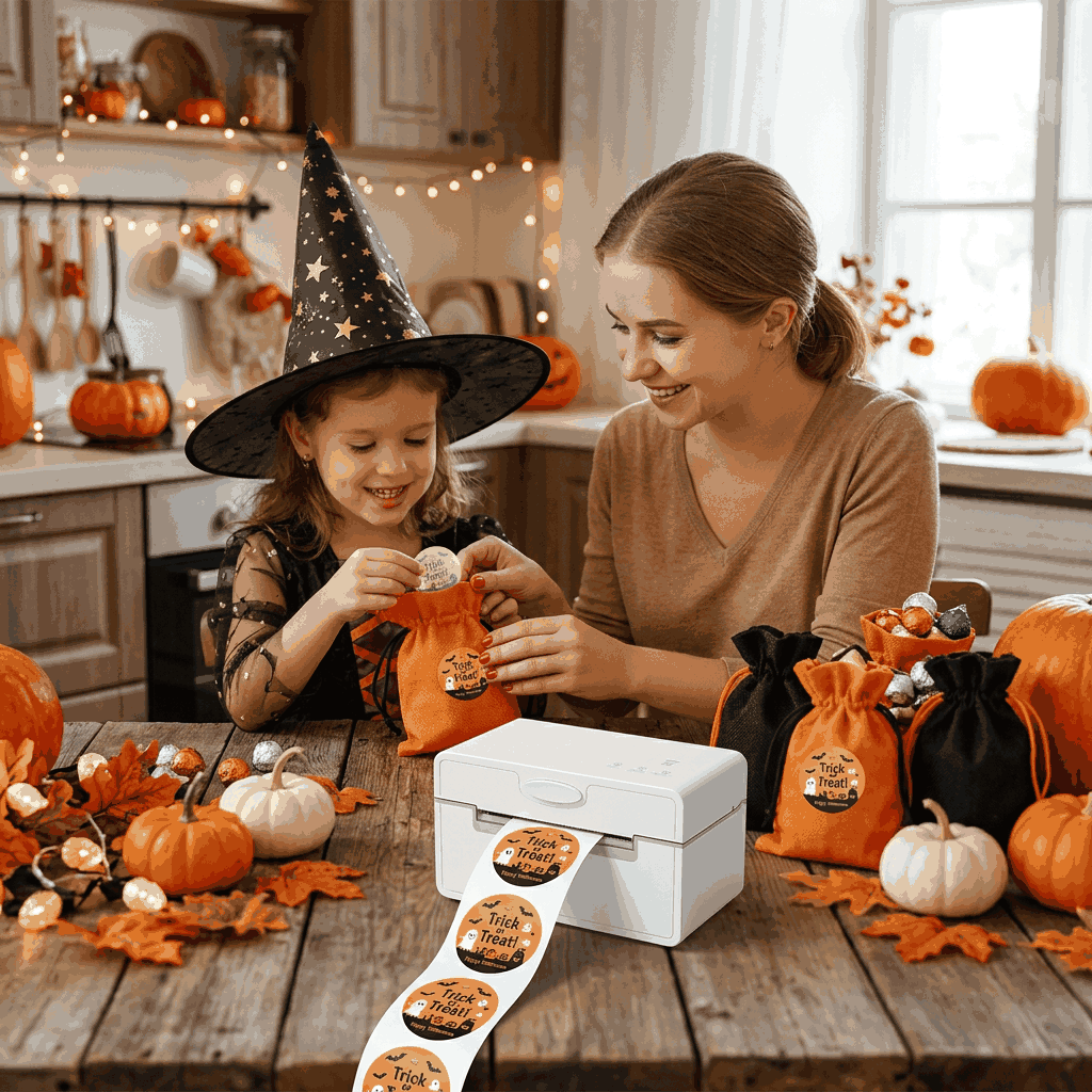 PeriPage PB41 Bluetooth Label Printer Halloween Theme【No Printed Paper】