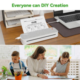 PeriPage 107x30mm White Non-Adhesive Thermal Paper - 3 Rolls, 10-year storage time, BPA Free, Oil, Abrasion, and Water Resistant.