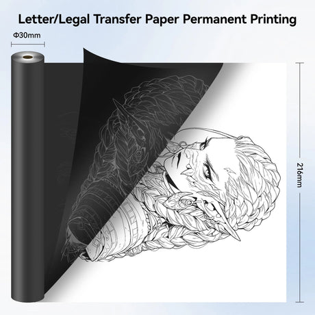 PeriPage A4 Transfer Paper printing document with ink-less and fade-less result using PeriPage A40 printer.