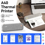 Why Choose PeriPage A40? Compact, Wireless, Ink-Free Printer with Low Cost vs. Large, Wired, Ink-Dependent Traditional Printers