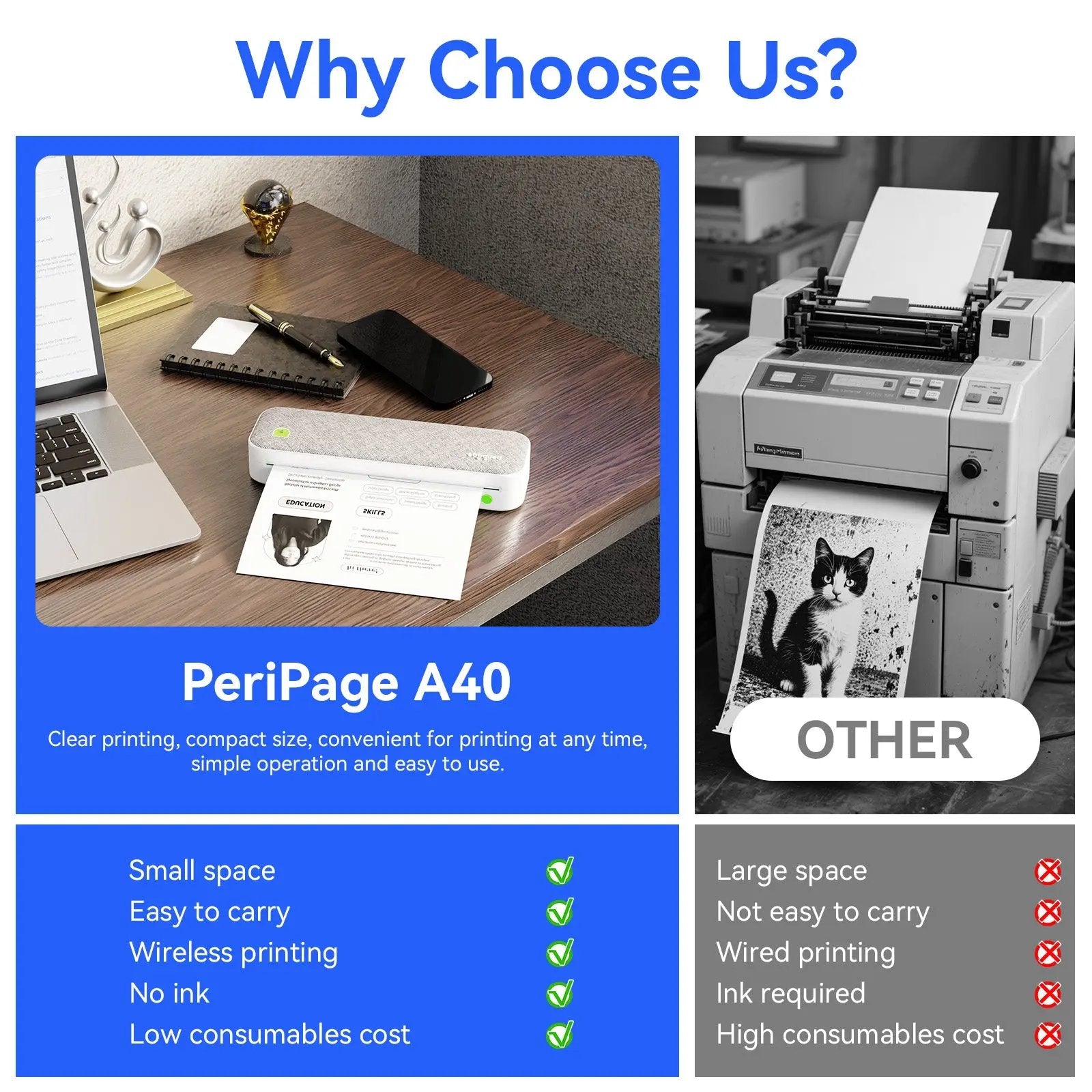PeriPage A40 Portable Thermal Printer – PeriPage Official Store