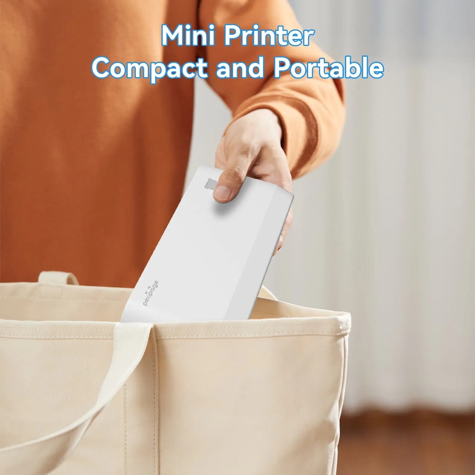 PeriPage 4'' A9 Max Mini Printer White - PeriPage Mini Printer