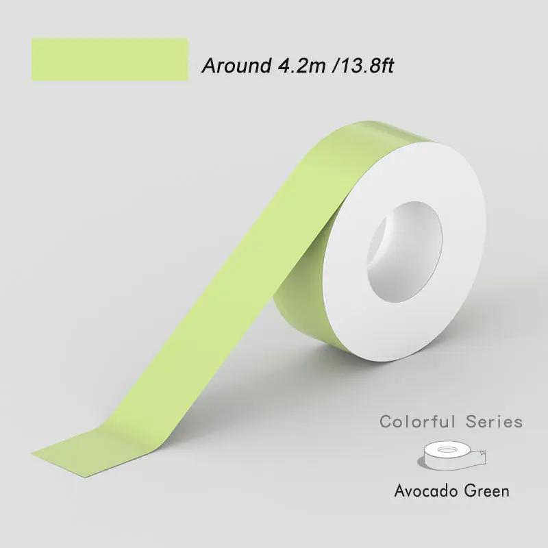 PeriPage P10 green label paper roll 4.2m long, ideal for colorful labeling and creative decoration.