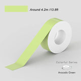 PeriPage P10 green label paper roll 4.2m long, ideal for colorful labeling and creative decoration.