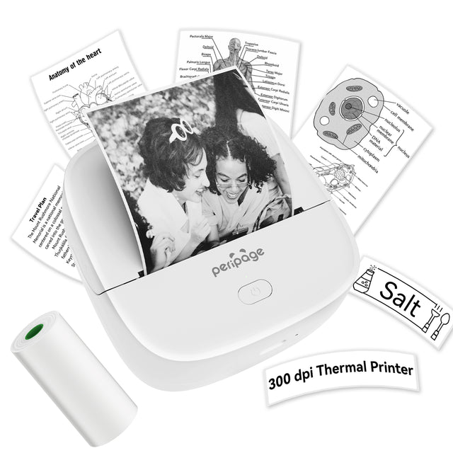 Print detailed educational materials like this heart anatomy diagram with the PeriPage P22, a valuable tool for students and teachers.