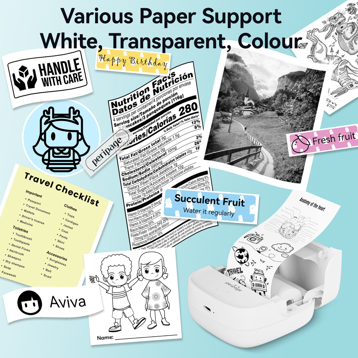 Your ultimate travel and mobile office companion - the PeriPage P22 portable thermal printer fits in any bag, ready to print tickets, notes, and documents anywhere.