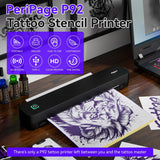 PeriPage P92 Tattoo Stencil Printer - Portable, Inkless, and Easy to Use. Features Bluetooth, Type-C, and Clear Printing to Bridge the Gap Between You and Master Tattoo Art.