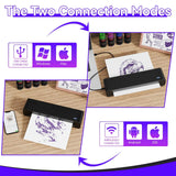 See the clean, precise result of a stencil printed on specialty thermal paper with the PeriPage P93 Tattoo Template Printer.