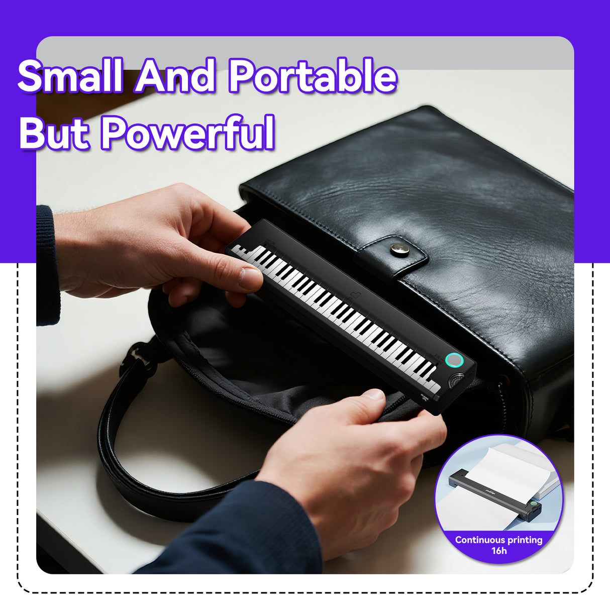 The PeriPage Pino is small and portable but powerful, capable of continuous printing sessions for all your tattoo stencil needs.