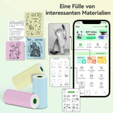 Happy Parent-Child Crafting Time with PeriPage 77x30mm Thermal Paper for Labels and Creative Projects