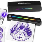 peripage P91s: AI-Powered Tattoo Stencil Printer for Tattoo & DIY enthusiasts, showcasing the 3D preview of a tattoo design being selected and printed in real-time through the app