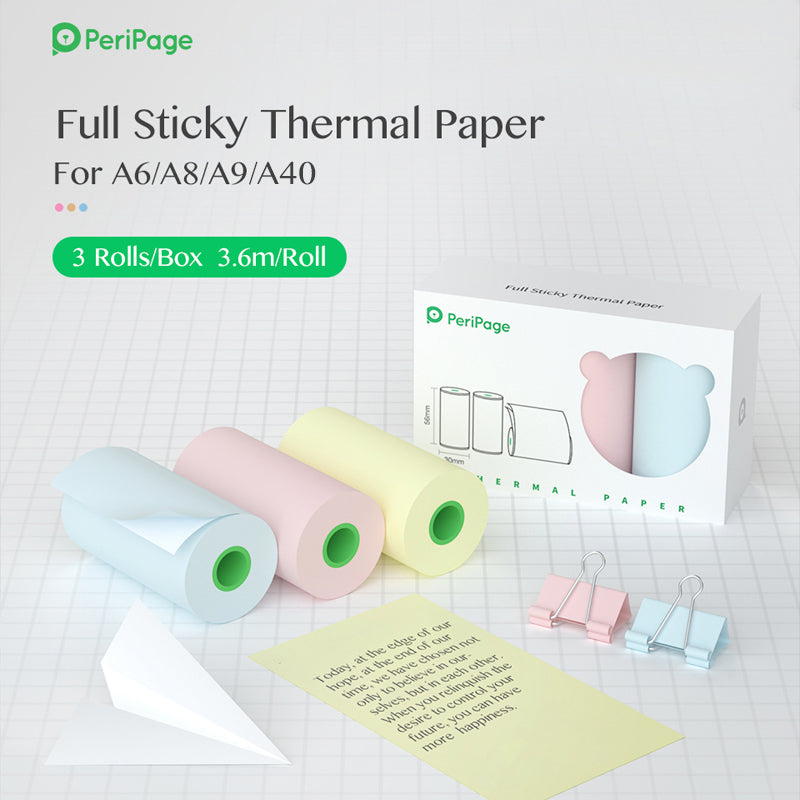PeriPage 56×30mm Thermal Paper 3-Rolls/Box
