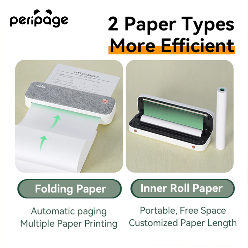PeriPage-papel térmico Original A4 para impresora A40, rollo de escritura a  mano y papel plegable