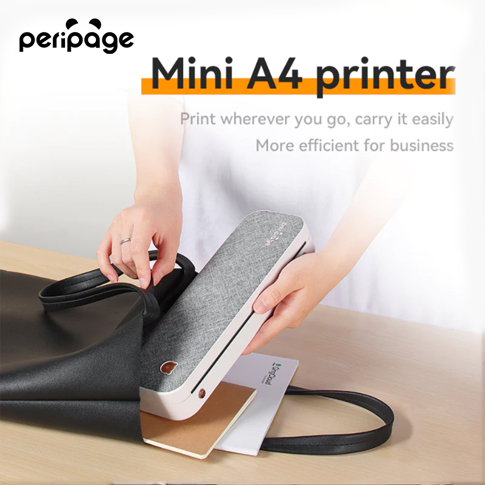 Mini Household Inkless A4 Printer Easy Carry Compact Mobile Printer For  Photo Labels