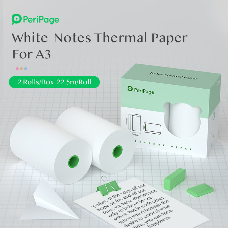 PeriPage A3 80×50mm Thermal Paper 2-Rolls/Box