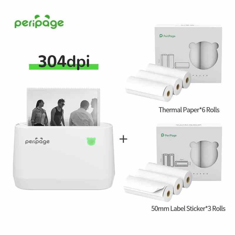 確認用 Pere Mini PeriPage A9 Series Portable Mini Pocket Thermal Printer - Compact