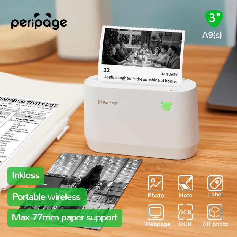 PeriPage A9 系列便携式迷你袖珍热敏打印机