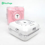 Clear protective case for PeriPage A6 thermal printer with a convenient nylon rope, offering durability and ease of use
