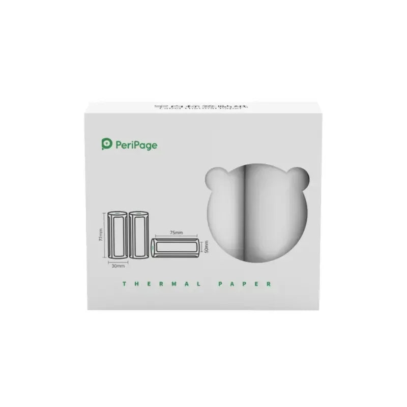 PeriPage 50mm Label Sticker Paper - Roll of translucent label thermal paper for mini printer, ideal for labeling, journaling, and more.
